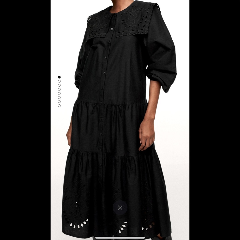NWT- Mango-  Broderie Anglaise Dress - Picture 2 of 7